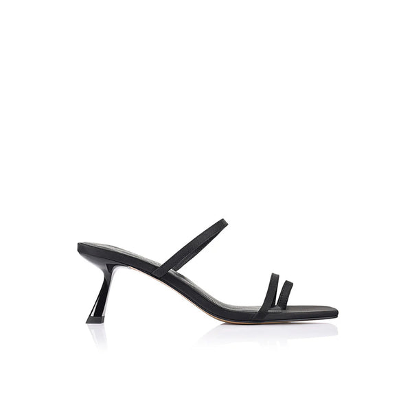 Torrance Sandal Black Satin