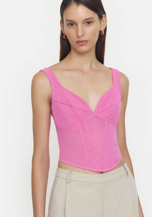 Theta Bustier- Flash Pink