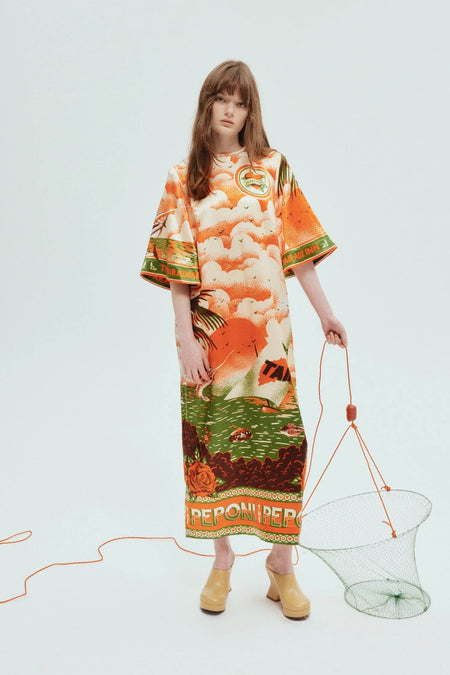 Riviera Knit L/S Mini Dress- Slit