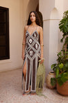 Leandra Corded Slip Midi Dress