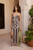 Leandra Corded Slip Midi Dress
