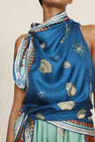 SURREALIST SUMMER SCARF MIDI DRESS