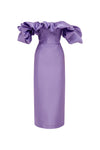 SUZI OFF SHOULDER MIDI DRESS- VIOLET
