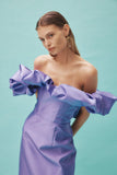 SUZI OFF SHOULDER MIDI DRESS- VIOLET