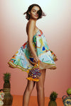 PREORDER- LA CHARRASCA HALTER MINI DRESS