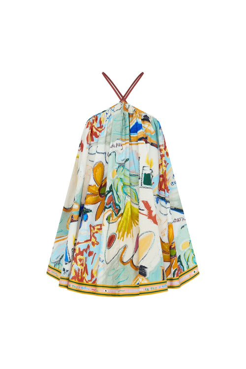 PREORDER- LA CHARRASCA HALTER MINI DRESS
