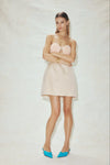 PEARL SMOCK MINI DRESS