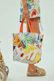 NADIA SPLICED SHOPPER TOTE