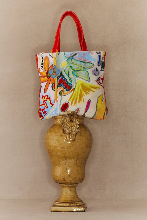 NADIA SPLICED SHOPPER TOTE