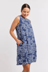 LENNA LINEN DRESS IN NAVY MARTINI