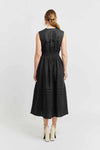 LUCIA LINEN DRESS IN BLACK