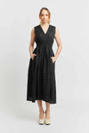 LUCIA LINEN DRESS IN BLACK