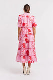 MARTINA COTTON SILK DRESS IN LOLLY NIGHT GARDEN