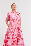 MARTINA COTTON SILK DRESS IN LOLLY NIGHT GARDEN