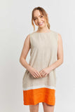 MONTI LINEN DRESS IN STRING