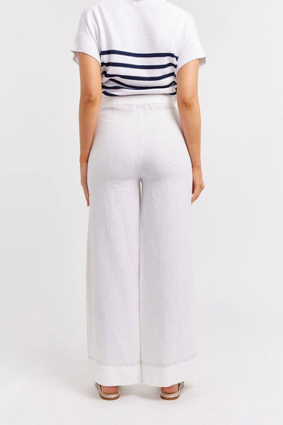 CLIO LINEN PANT IN WHITE