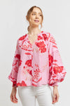 MILANA COTTON SILK TOP IN LOLLY NIGHT GARDEN