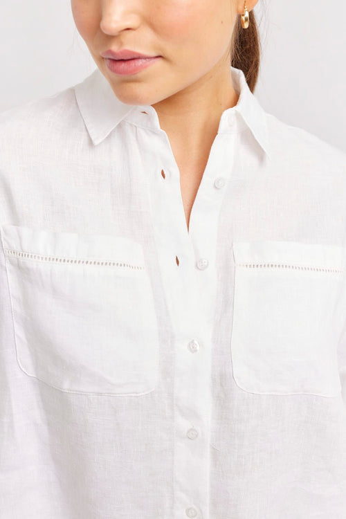 PIPPA LINEN SHIRT IN WHITE