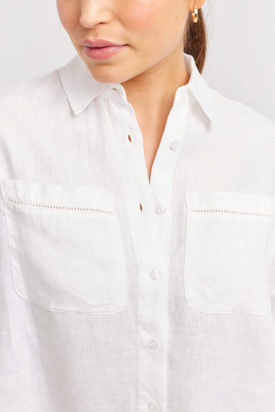 PIPPA LINEN SHIRT IN WHITE