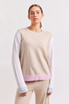 ETON COTTON CASHMERE SWEATER IN VELLUM