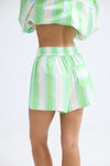 HARVEY SHORT FERN LAPIS STRIPE