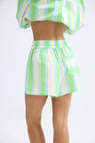 HARVEY SHORT FERN LAPIS STRIPE
