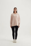 EXPOSED SEAM KNIT- CHAMPAGNE PINK