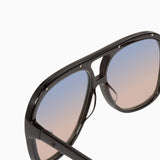 Bang- Gloss Black w. Matte Black Metal / Blue to Rose