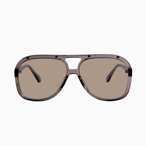 Bang- Transparent Mocha w. Rose Gold Metal Trim