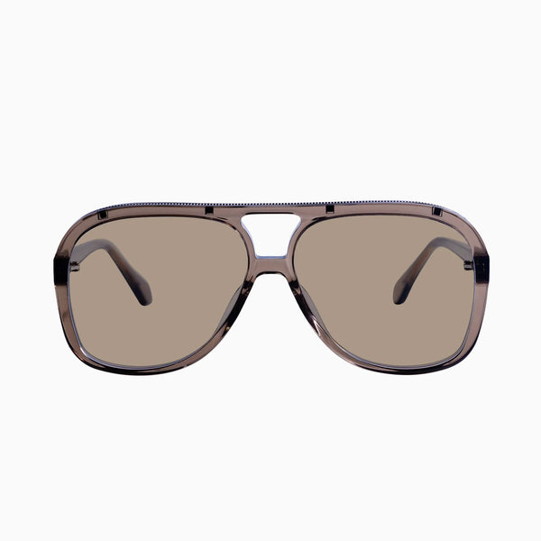 Bang- Transparent Mocha w. Rose Gold Metal Trim