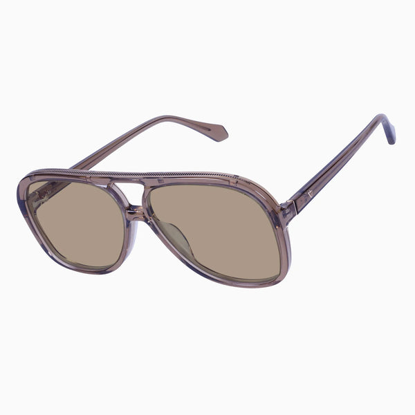 Bang- Transparent Mocha w. Rose Gold Metal Trim
