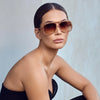 Bang Bang- Pastel Tort w. Gold Metal / Dark Orange Gradient Lens