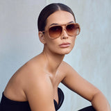Bang Bang- Pastel Tort w. Gold Metal / Dark Orange Gradient Lens