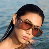 Rodeo- Chocolate w. Gold Metal / Light Brown Lens