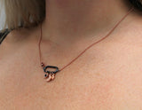 Charming Clip necklace rose gold / black