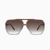 Rodeo- Matte Transparent Chocolate Fade to Crystal w. Gold Metal