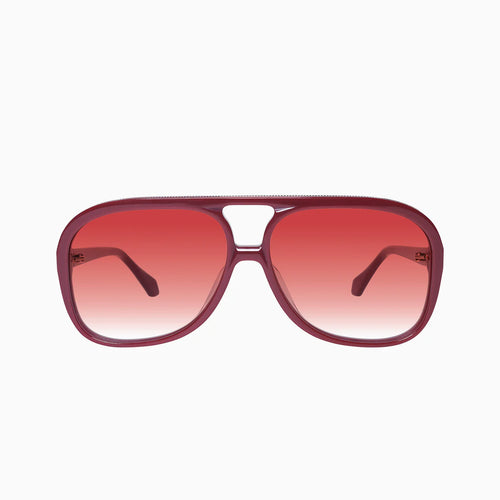 Bang Bang- Burgundy w. Gold Metal / Red Gradient Lens
