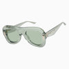 Bowery- Transparent Sage w. Gold Metal / Light Green Lens