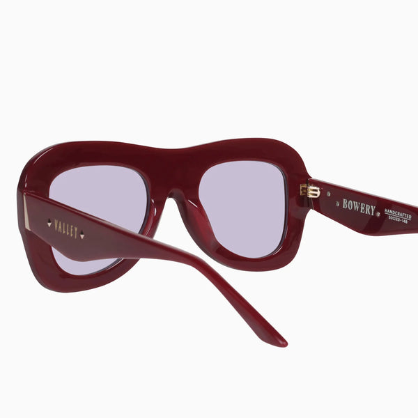 Bowery- Burgundy w. Gold Metal / Light Violet Lens