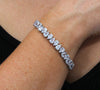 Eleganza Silver Tennis Bracelet with white zirconia