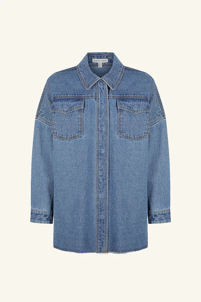 Raquel Oversized Shirt - Vintage Blue