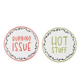 Too Hot to Handle Ceramic Trivet 20cm 2 Asst