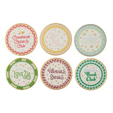 Adage Ceramic Coaster 10cm 6 Asst
