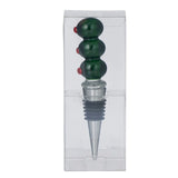 OLIVE GLASS BOTTLE STOPPERS