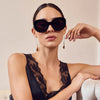 Hollywood- Gloss Black w. Gold Metal / Black Lens