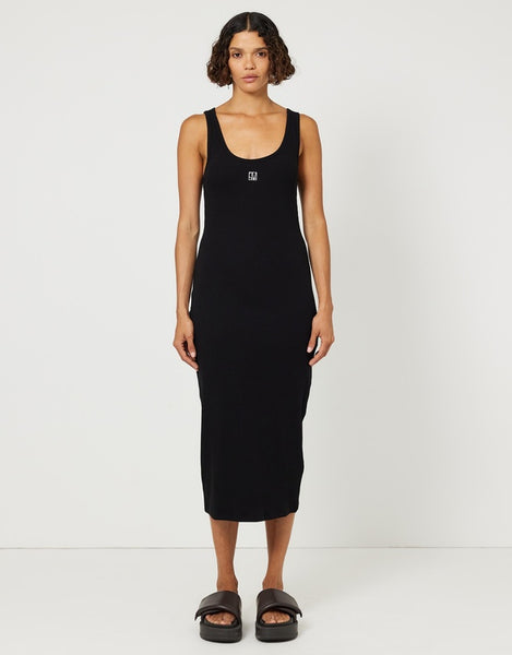 Nora Rib Maxi Dress- Black