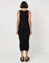 Nora Rib Maxi Dress- Black