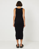 Nora Rib Maxi Dress- Black