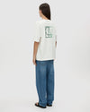 ELIASSON MONOGRAM TEE- SOFT WHITE/FOREST