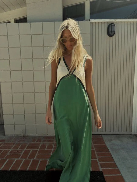 THE NAOMI DRESS- BOTTLE GREEN